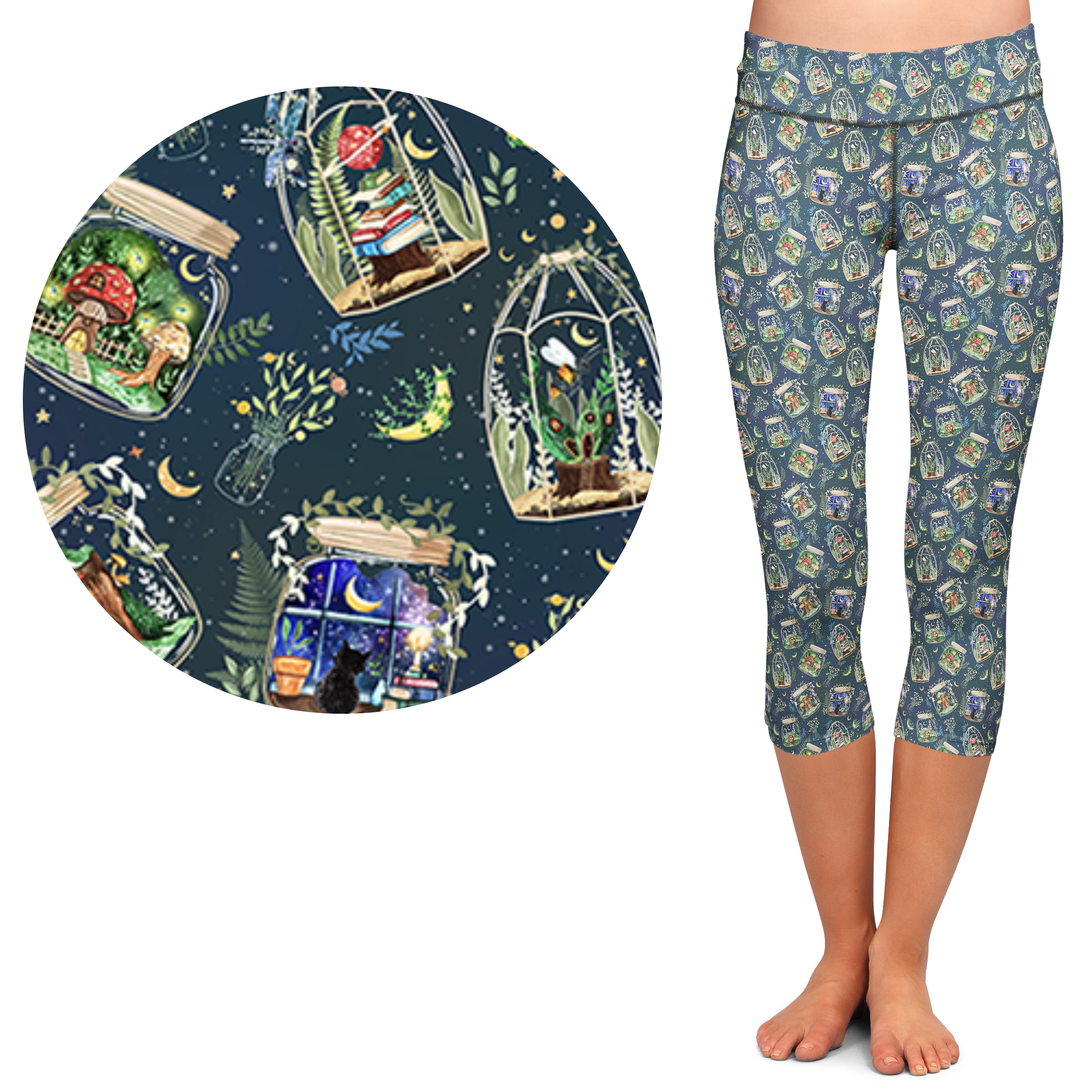Tiny Worlds Leggings- Full Length, Capri , Jogger Shorts,  or Skort Pockets - Pre Order