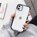 Solid Color Clear Shockproof iPhone Case