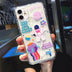 Cartoon Astronaut Planet Transparent iPhone Case