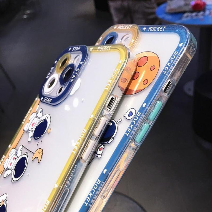 Shockproof Cartoon Astronaut iPhone Case