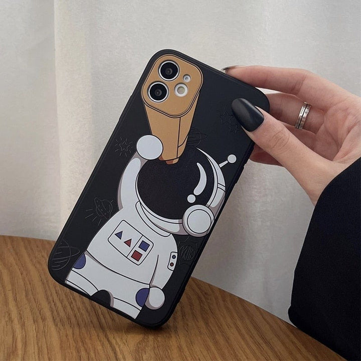 Cartoon Astronaut Planet iPhone Case