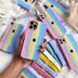 iPhone Silicone Case (Rainbow Design)