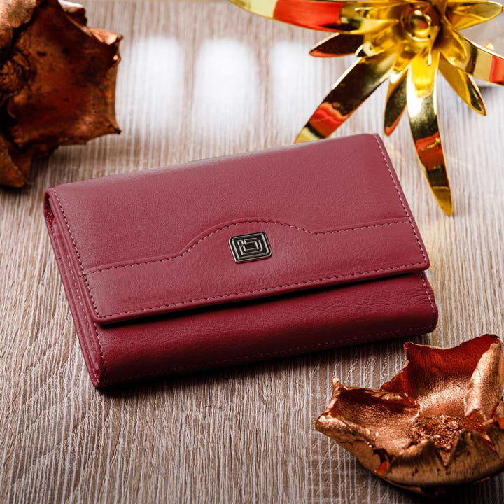RFID Blocking Women's Leather Trifold Wallet
