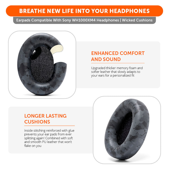 Replacement Ear Pads For Sony WH1000XM4 Over-Ear Headphones