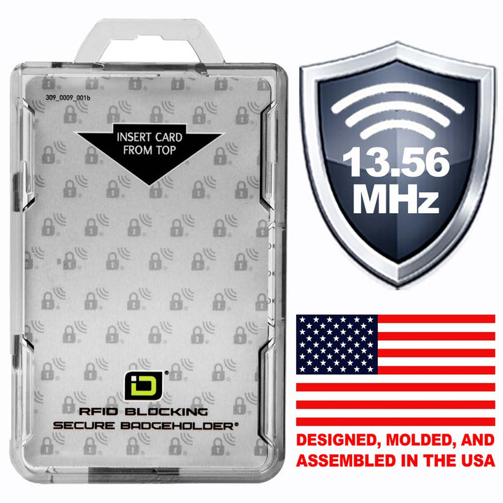 Secure Badge Holder Lite ™ Vertical 1 ID Card Holder