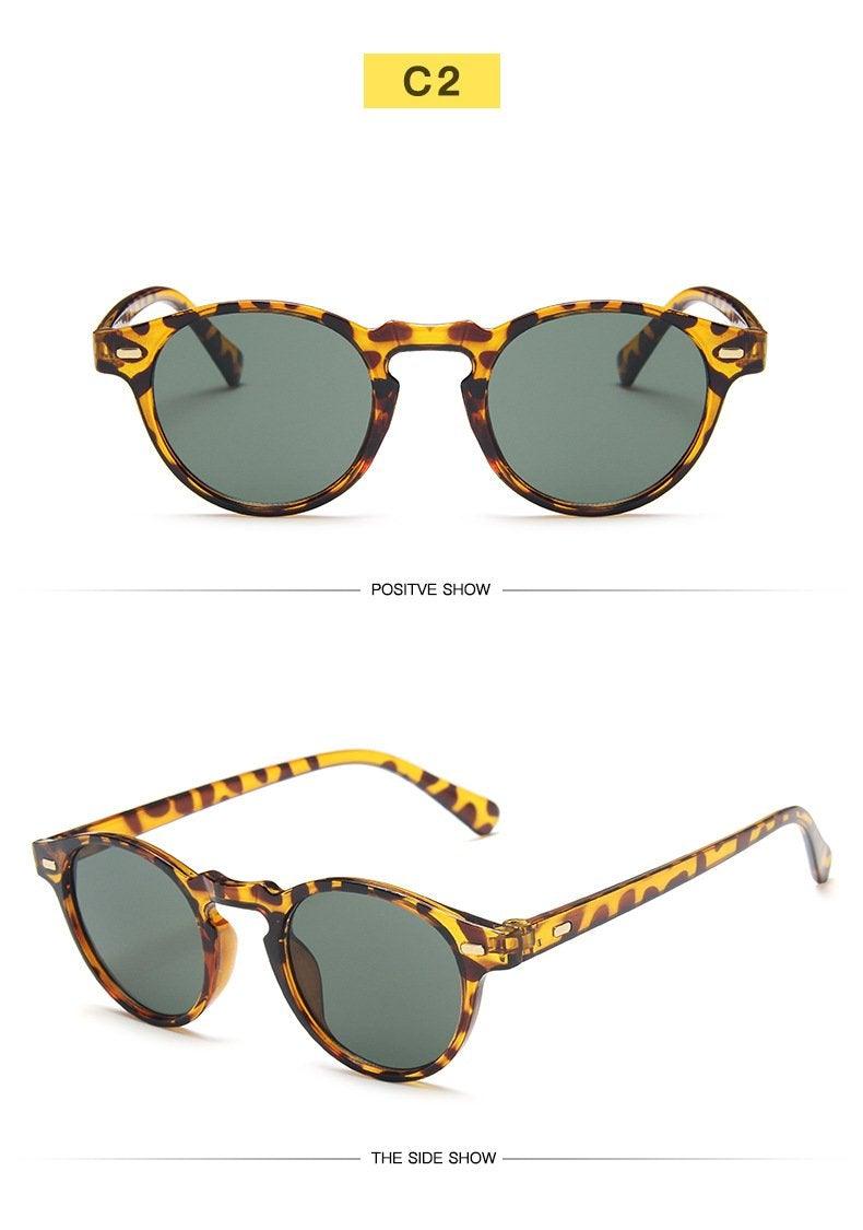Round Sunglasses For Men Eyeglasses For Men/women Luxury Sun Glasses For Men Sunglasses for Women Men, Vintage Square Frame Shades with UV400 Protection Flat Lens