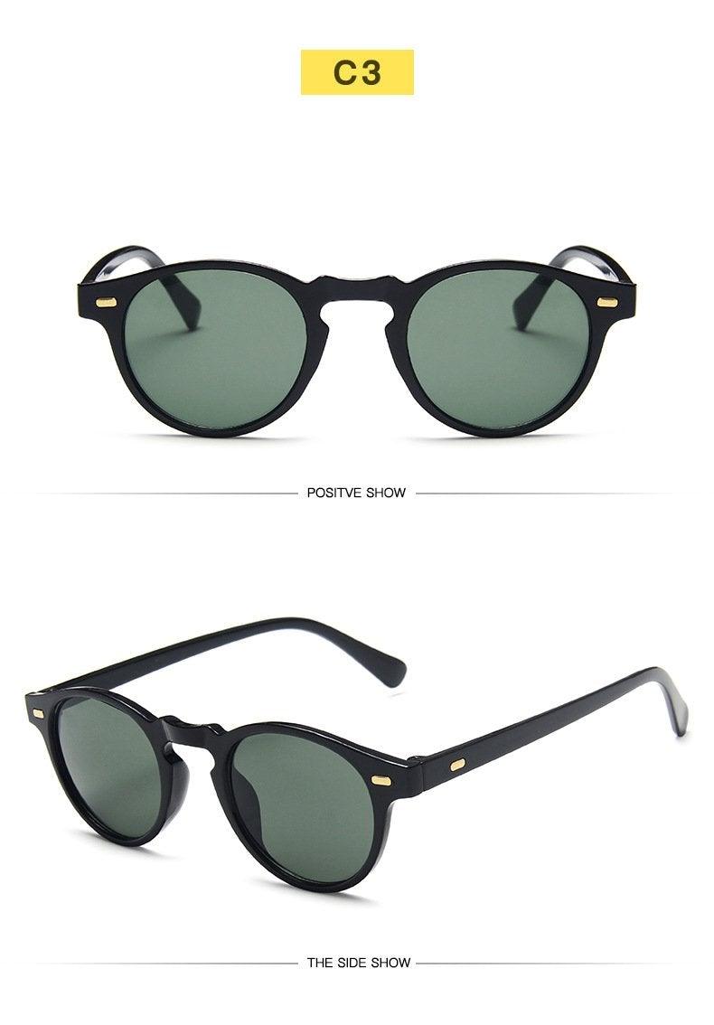 Round Sunglasses For Men Eyeglasses For Men/women Luxury Sun Glasses For Men Sunglasses for Women Men, Vintage Square Frame Shades with UV400 Protection Flat Lens