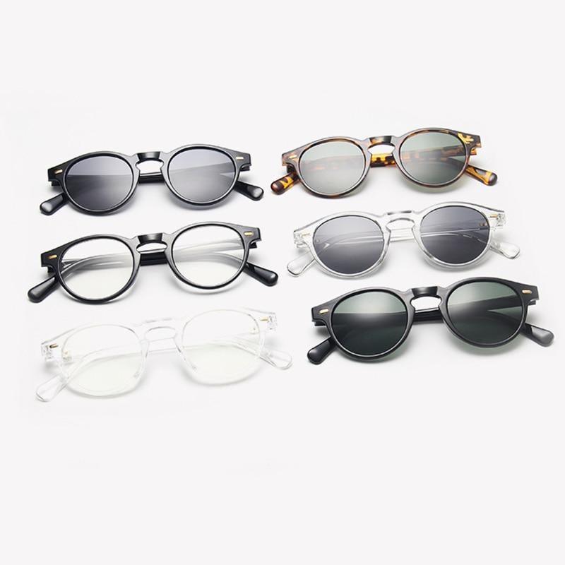 Round Sunglasses For Men Eyeglasses For Men/women Luxury Sun Glasses For Men Sunglasses for Women Men, Vintage Square Frame Shades with UV400 Protection Flat Lens