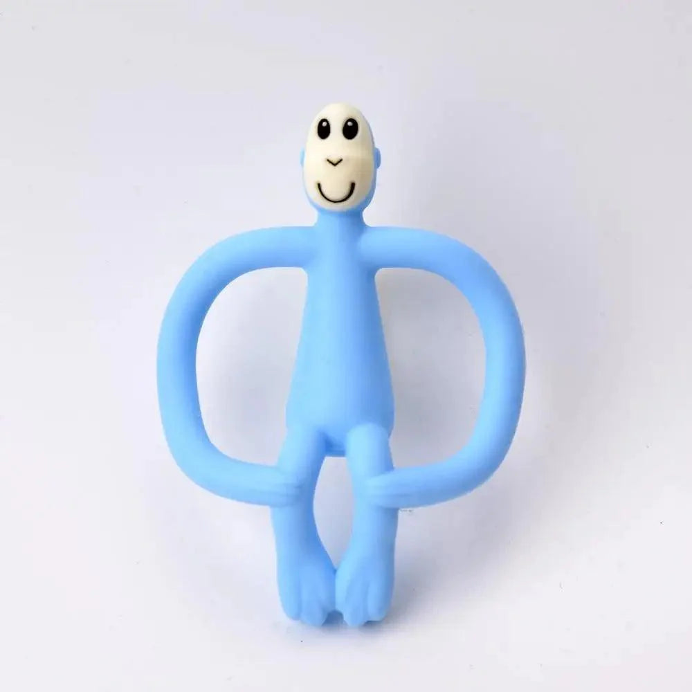 Silicone Cartoon Monkey Toddler Molar Teeth Pain Relief Tool Kids Teether  Teething Beads Baby Shower Gift