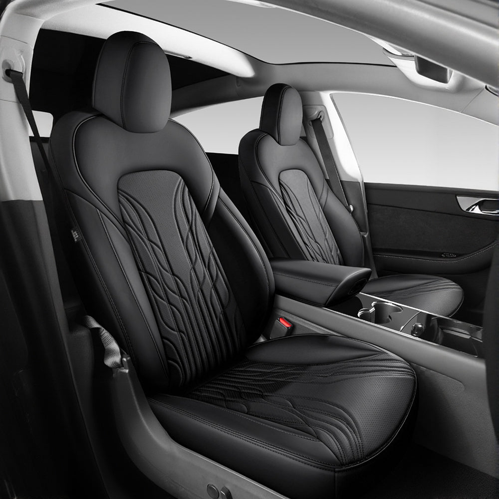 TESERY Nappa Leather Seat Covers for Model 3 Highland & Model Y Juniper