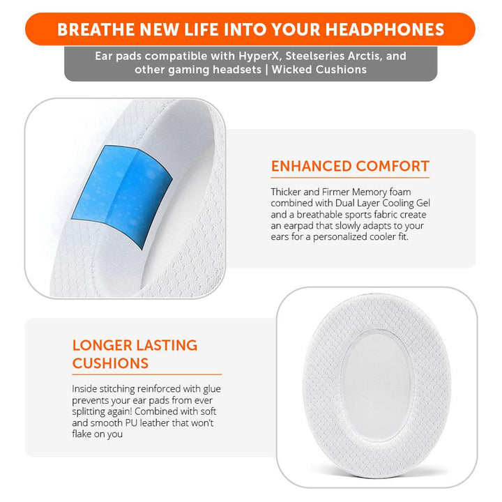 WC FreeZe - Hybrid Cooling Gel Infused Gaming Earpads