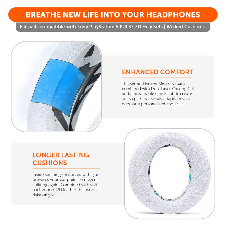 WC FreeZe Pulse 3D - Cooling Gel Earpads For PS5 Pulse 3D Headset