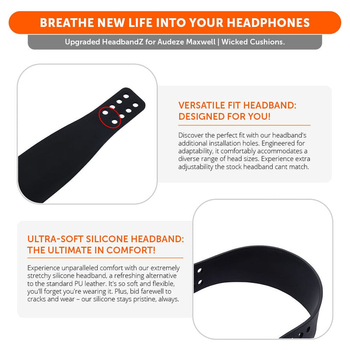 Upgraded Silicone Headband for Audeze Maxwell 1 and 2 - WC HeadbandZ